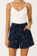 Lady Jane Outback Eclipse Embroidered Linen Shorts