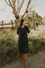 Rural Outback Black Embroidered Short Sleeve Dress