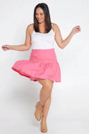 Hot Pink Organic Linen Skirt