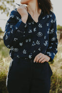 Outback Eclipse Navy Organic Linen Pants