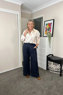 Outback Eclipse Navy Organic Linen Pants