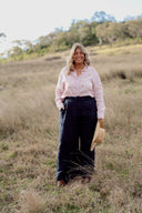 Outback Eclipse Navy Organic Linen Pants