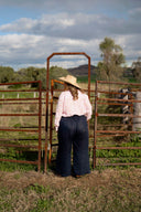 Outback Eclipse Navy Organic Linen Pants