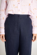 Outback Eclipse Navy Organic Linen Pants