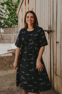 Outback Eclipse Rural Outback Short Sleeve Organic Linen Dress