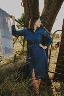 Sky Blue Organic Linen Scarf