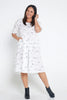 White Rural Outback Short Sleeve Organic Linen Dress