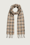Everyday  Organic Linen Scarf - Brown Gingham