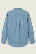Lady Jane Denim Sky Blue Embroidered Long Sleeve Shirt