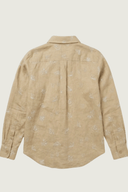 Lady Jane Desert Sand Embroidered Organic Linen Long Sleeve Shirt