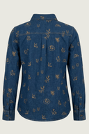 Lady Jane Denim Dark Embroidered Long Sleeve Shirt