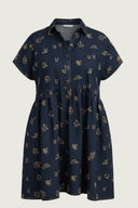 Lady Jane Dark Denim Embroidered Dress