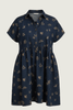Lady Jane Dark Denim Embroidered Dress