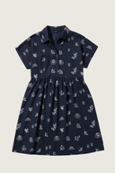 Lady Jane Outback Eclipse Navy Embroidered Organic Linen Dress