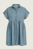 Lady Jane Denim Sky Blue Embroidered Dress