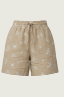 Lady Jane Desert Sand Embroidered Linen Shorts