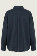 Everyday Outback Eclipse Navy Organic Linen Long Sleeve Shirt