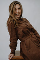 Everyday Linen Dress - Smoked Cocoa