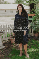 Rural Outback Everyday Outback Eclipse Navy Organic Linen Long Sleeve Dress