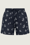 Lady Jane Outback Eclipse Navy Embroidered Linen Shorts
