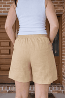 Everyday Desert Sand Organic Linen Shorts