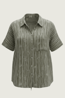 Bush Stripe Spinifex Organic Linen Short Sleeve Shirt