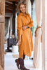 Everyday Rust Organic Linen Long Sleeve Dress