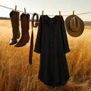 Everyday Linen Dress - Black