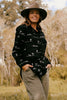 Rural Outback Black Embroidered Linen Shirt