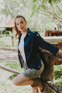 Everyday Outback Eclipse Navy Organic Linen Long Sleeve Shirt