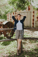 Everyday Outback Eclipse Navy Organic Linen Long Sleeve Shirt