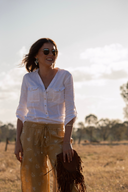 Lady Jane Desert Sand Organic Linen Pants
