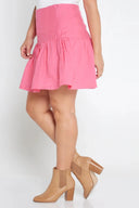 Hot Pink Organic Linen Skirt