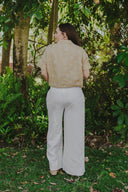 Lady Jane Desert Sand Organic Linen Short Sleeve Shirt