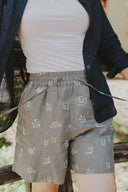 Lady  Jane Spinifex Embroidered Linen Shorts