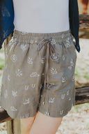 Lady  Jane Spinifex Embroidered Linen Shorts