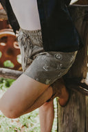 Lady  Jane Spinifex Embroidered Linen Shorts