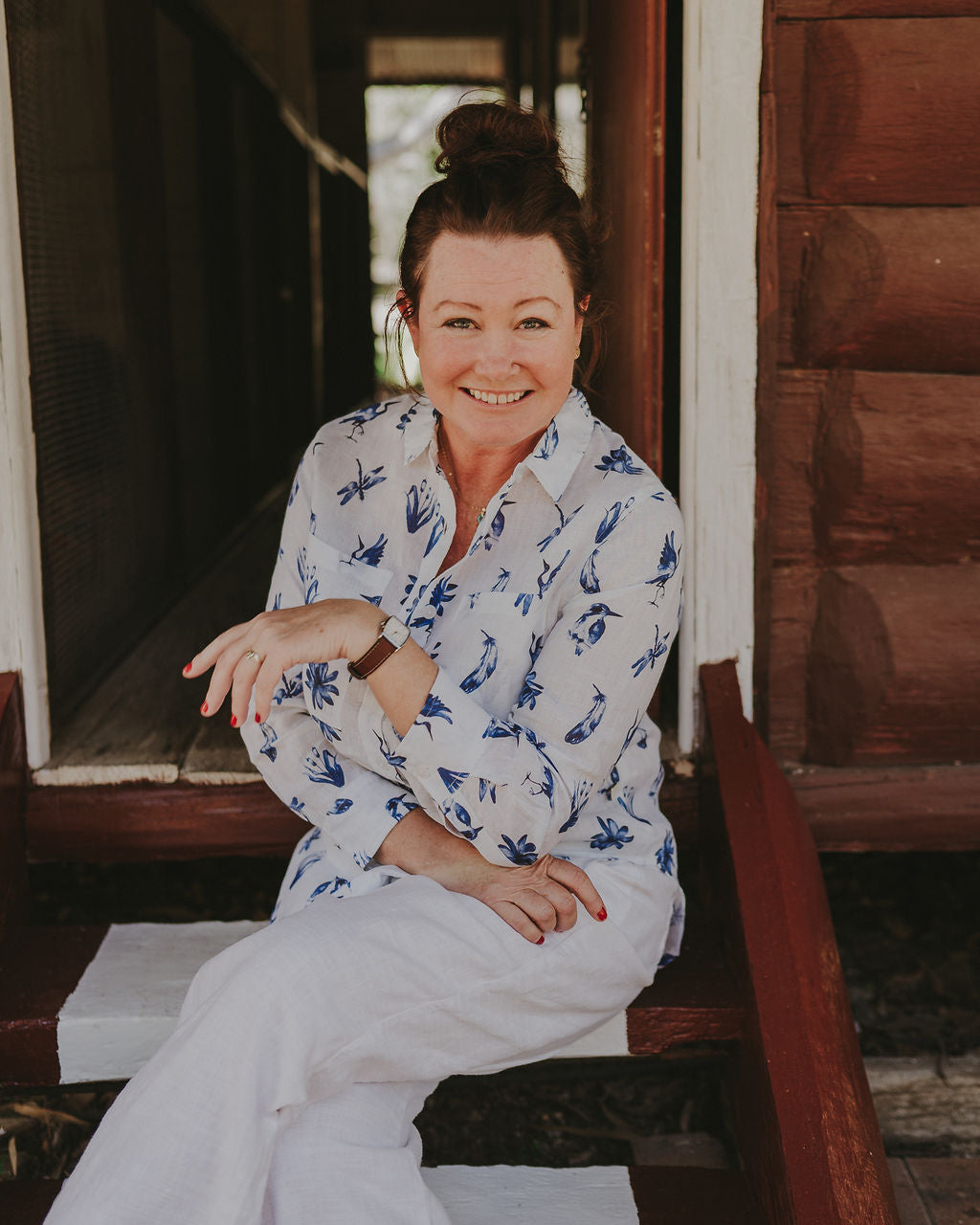 Michelle Turner, collaborating artist for Outback Linen