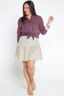 Oatmeal Organic Linen Skirt