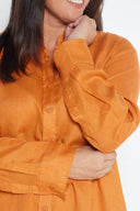 Orange Rust Everyday Organic Linen Dress
