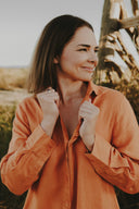 Orange Rust Everyday Organic Linen Dress