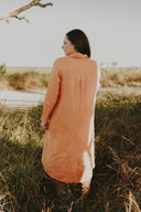 Orange Rust Everyday Organic Linen Dress