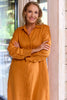 Orange Rust Everyday Organic Linen Dress