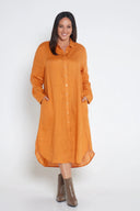 Orange Rust Everyday Organic Linen Dress