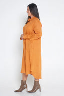 Orange Rust Everyday Organic Linen Dress