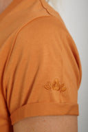 Organic Cotton V-Neck T-Shirt in Orange Rust