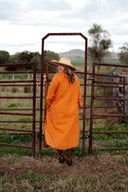 Orange Rust Everyday Organic Linen Dress