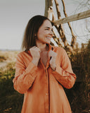 Orange Rust Everyday Organic Linen Dress