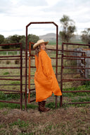 Orange Rust Everyday Organic Linen Dress