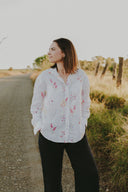 Outback Flora Long Sleeve Organic Linen Shirt